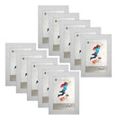 Kit 10 Moldura 10x15 A6 Branco Quadro Porta Retrato C/ Vidro Liso