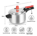 Panela De Pressao 2 Litros Pequena Aluminio Polida Eirilar