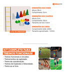 Kit Funcional Agilidade 5 Chapéus + 5 Cones e Escada Para Treino Completo