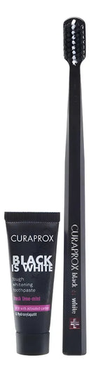 Escova Dente Curaprox Cs5460 Black + Creme Dental Black 8 Ml