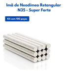 Kit Com 100 Peças De Ímã De Neodímio 3x1mm N35 Redondo Super Forte Para Projetos Artesanato E Fixação Variall