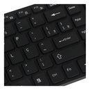 Kit Teclado E Mouse Wireless Sem Fio Ultra Slim 2.4ghz Preto