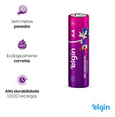 Pilha AA Elgin Recarregável 82175 cilíndrica kit de 4 unidades 2700 mah