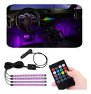 Iluminação Interior Neon Carro 12 Led Rgb Controle 12v Ritmo