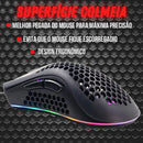 Mouse Gamer Colmeia Para Jogo Knup Rgb 7200 Dpi Cor Preto