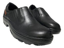 Bota Botina Sapatão Couro Cano Baixo Bico D Pvc Tr Preto 40 BR