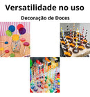100 Canudo De Papel Drink Colorido Biodegradavel Descartável Cor Branco e preto
