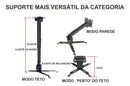 Suporte Para Projetores Até 10 Kg Cor Preto P/ Teto E Parede