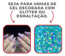 Torre Com 24 Pote De Glitter Flocado Decoração Unha Nail Art