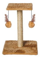 Arranhador Para Gatos Poste Com Brinquedo Duplo Exclusivo Cor Bege