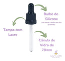 02 Frasco Gotejador Conta Gotas Vidro Âmbar 30ml Tampa Preta
