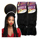 Kit 2 Cabelo Jumbo Jumbão Hiper X Box Castanho escuro 2#
