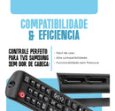Kit 2 Controle Remoto Para Tv Samsung 4k Lcd Led Plasma Teclas Smart Hub E Futebol Casenn