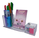 Porta Lapís, Caneta, Clips, Lembrete, Cristal, Novacril