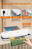 Plastificadora Laminadora A4 A5 A6 Mecolour Refiladora 3x1 230mm Sl 288 E 10 Folhas De Plastico Aquecimento