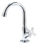 Torneira Lavatório Banheiro Bica Móvel Abs 1/4 De Volta Acabamento Cromado Cor Prateado