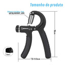 Hand Grip Com Mola Ajuste 5kg A 60kg Handgrip Fisioterapia Preto