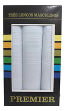 Lenço Algodão 100% Presidente Branco Tam. 39x39 Cx C/3 Unid