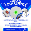 Pistola De Cola Quente Bico Fino Bivolt + 10 Bastões - Lar Das Fitas