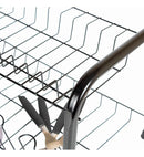 Escorredor De Louça Berço Secador 2 Andares Aço 13 Pratos 6 Copos Cor Preto Escorredeira Berço Beliche Fiver