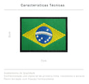 Patch Bordado Aplique Termocolante Bandeira do Brasil