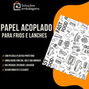 Papel Acoplado Lanches  Frios Delivery 30x38  C/ 400 Preto Diversos