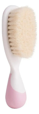 Kit Pente E Escova Natura Para Bebê +0 Meses Chicco Cor Rosa
