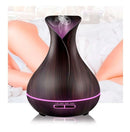 Aromatizador Difusor Elétrico Ultrassônico 400ml - Tulipa Cor Madeira Escuro