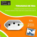 4 Interruptor Apagador Simples + Tomada 10a  Embutir Pluzie