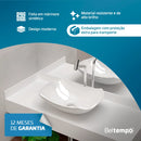 Cuba Pia de Apoio Sobrepor Abaulada 45x31 Branca Banheiro Lavabo Beltempo BT-3003