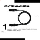 Cabo De Microfone Balanceado Xlr Macho Xlr Femea 1m Metro