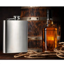 Kit 2 Cantil De Bolso Em Inox Porta Bebida Whisk Prateado