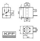 Bobina Solenoide 24v Para Válvula Pneumática Orifício 9mm