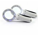 Mini Lupa De Mão 8 Led Uv + 1 Branco Estek 60mm Lâmpada Wood