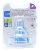 Kit 2 Bicos de Silicone para Mamadeira Fluxo Rápido 4M+ MAM