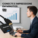 Cabo Conversor Adaptador HDMI para VGA Bahrein Compatível com PC Notebook Projetor Monitor Full HD Plug e Play Preto