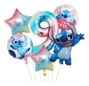 Balão Metalizado kit 6 balões metalizado lilo stitch estrela tie dye número número 9