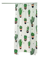 Cortina Box Poliéster Diversas Estampa CACTOS VERDE