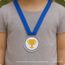 Medalha Acrílico Cristal Redonda Kids Kit 100 Un 4cm 2mm