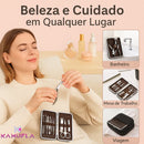 Kit Manicure Portátil Estojo Alicate Cortador De Unha 12 Pç - Desencravador De Unha Alicate Lixa Profissional Premium Tesoura Empurrador De Cutículas Marca Kamufla