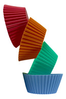 Kit 12 Formas Silicone Cupcake Muffins Forminhas Redonda 7cm Air Fry Forno Microondas Pogala