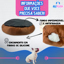 Caminha Pet Redonda De Pelúcia Para Cachorros E Gatos G Cor Marrom