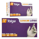 Luvas Descartáveis Talge Luvas de Látex cor natural Tamanho M de Látex com pó x 100 unidades