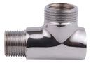 Adaptador Tee T Maquina Lavar Tanque 1/2x3/4 Latão Cromado