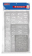 Normógrafo Cristal Kit C/3 Pçs 30-20 E 10mm Letra Vazada