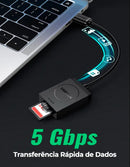 Leitor De Cartão Ugreen Usb 3.0 Para Sd + Tf