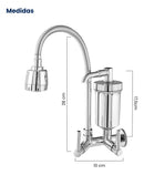 Torneira Com Filtro Gourmet ABS Pia Cozinha De Parede Cromado