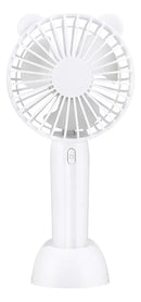 Mini Ventilador De Mão Portátil Recarregável Três Velocidade Cor Branco