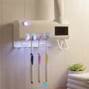 Suporte Porta Escova Dentes Dipenser Pasta Esterelizador Uv Bargas