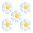 10 Balão Flor Margarida Branca 45cm Decoração Festa